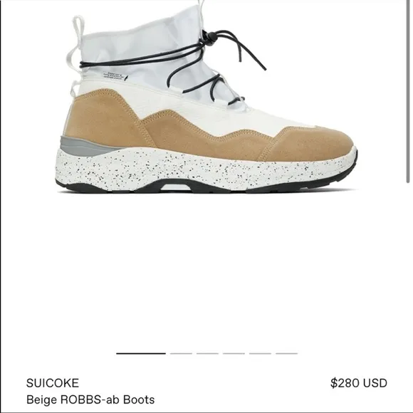 New  Suicoke Beige Robbs-ab Boots size 8