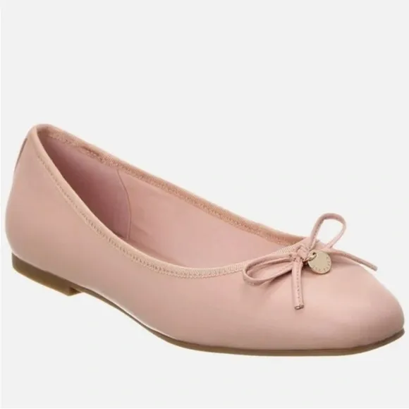 🌸NEW TED BAKER Bayana Leather Women’s Shoes Flats Pale pink Sz 8.5 Without box