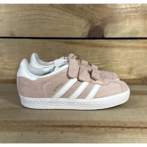NEW Toddler Size 10K Adidas Gazelle I “Icey Pink” Low Top Strap Sneakers AH2229