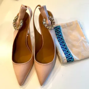 New TORY BURCH Pink Satin Slingback. Size 8.  Dust bag included.
