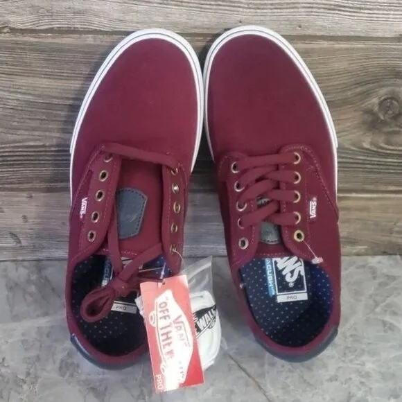New Vans Chima Ferguson Pro Maroon Red Skateboarding Sneakers Casual Classic