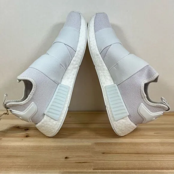 NEW Adidas NMD R1 womens running workout shoes 8 cloud white Black straps