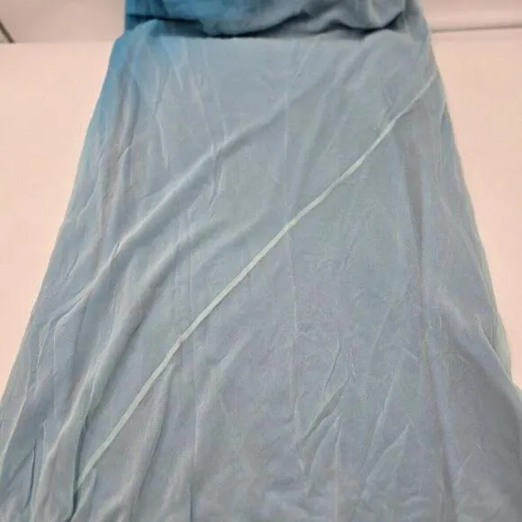 (NEW)Cassandra Stone Ombre Blue 8 Women's Fairy Y2K Spaghetti Strap Silk (87-2)
