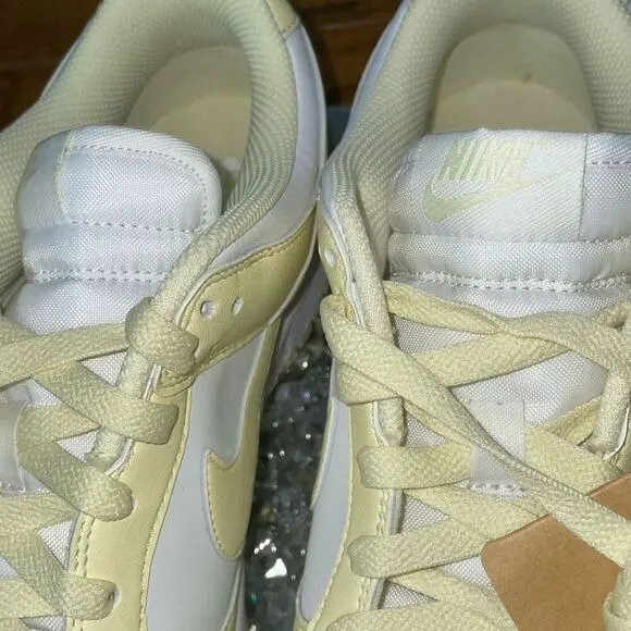 New Nike low dunk pastel yellow alabaster next nature sneakers size 11.5 W/10 M