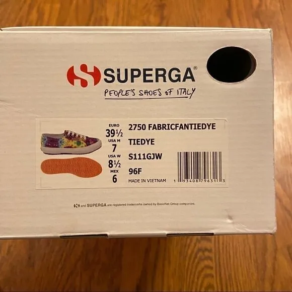 NEW Superga 2750 Fabricfant Tie Dye Sneakers 8.5