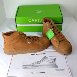 NIB Cariuma OCA High All Camel Suede Sneaker Unisex Men 7.5 Women 9