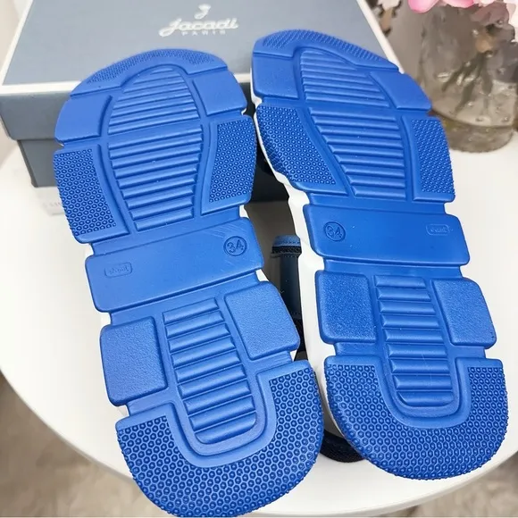 NIB Jacadi Boost Navy Blue and White Sandals Unisex