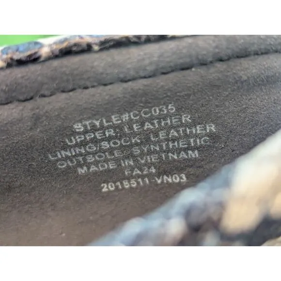 NIB J.Crew Maison Ruched Loafers in Snake-Embossed Italian Leather Sz 7.5M