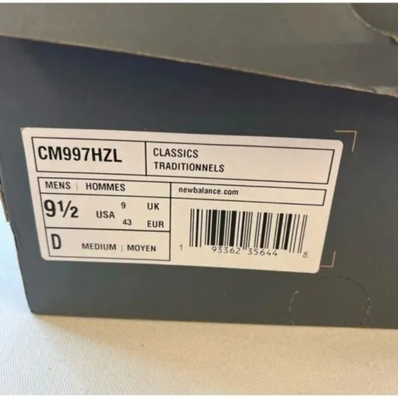 NIB New Balance 997H Verdite/White-Black Men's Running Shoes Sz 9.5 CM997HZL
