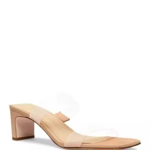 NIB Schutz Taina Slip-On High-Heel Sandals Transparent/Nude 7 NWT