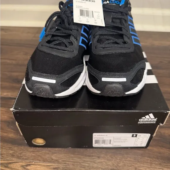 NIB/NWT Adidas Men’s ClimaCool Black/Bright Blue Running Shoes size 11.5