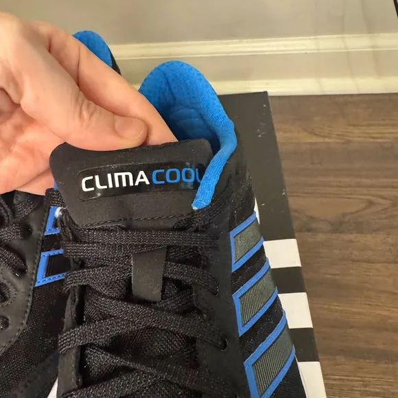 NIB/NWT Adidas Men’s ClimaCool Black/Bright Blue Running Shoes size 11.5