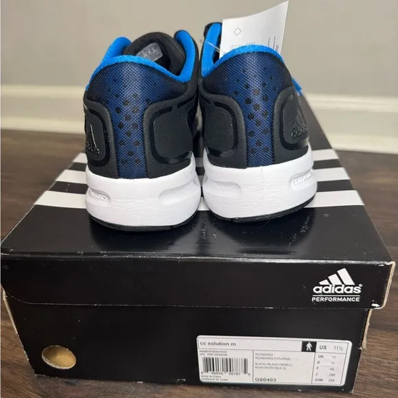 NIB/NWT Adidas Men’s ClimaCool Black/Bright Blue Running Shoes size 11.5