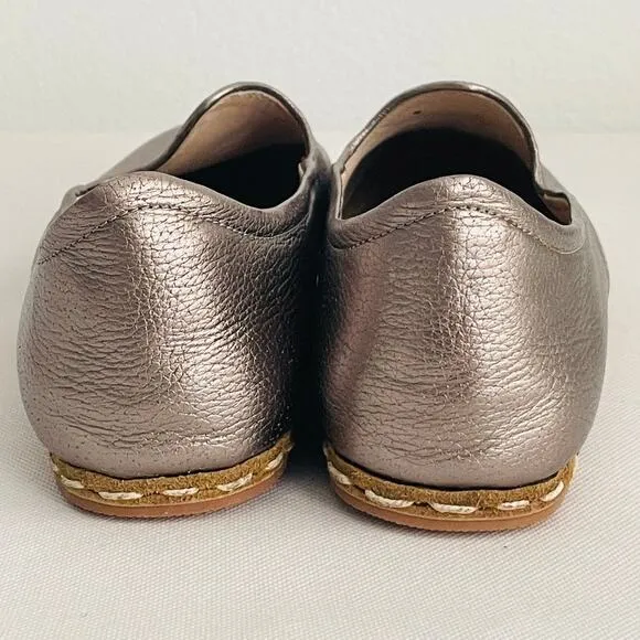 Nida Lu Metallic Slip Ons Flats Shoes