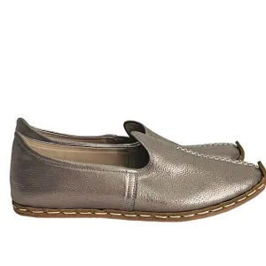 Nida Lu Metallic Slip Ons Flats Shoes