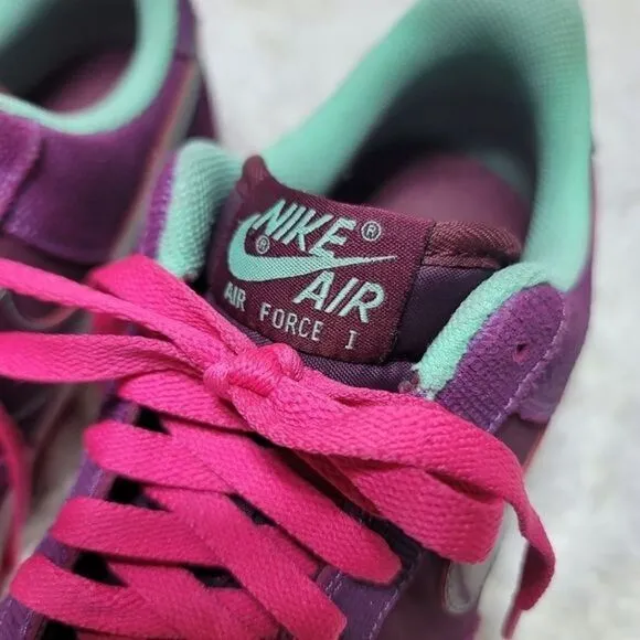 Nike Air Force 1 Cherry Wood Purple &amp; Pink Sneakers (Unisex)