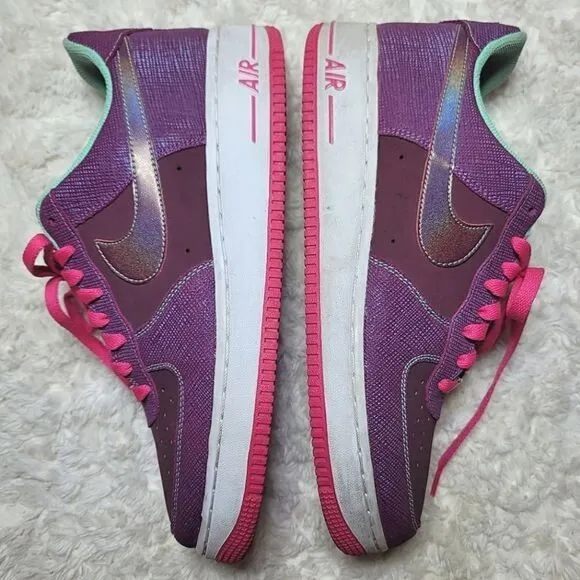 Nike Air Force 1 Cherry Wood Purple &amp; Pink Sneakers (Unisex)