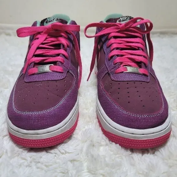 Nike Air Force 1 Cherry Wood Purple &amp; Pink Sneakers (Unisex)