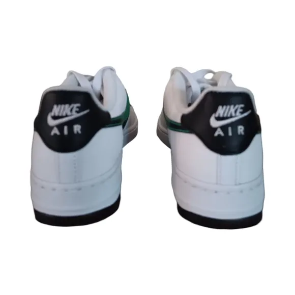 Nike Air Force 1 (GS) SIZE 4.5Y Unisex Sneakers White/ Black- Stadium Green