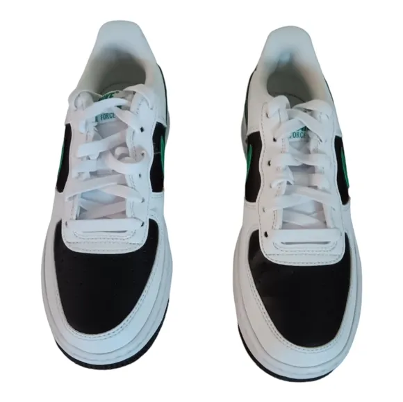 Nike Air Force 1 (GS) SIZE 4.5Y Unisex Sneakers White/ Black- Stadium Green