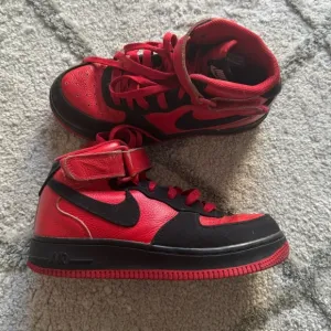 Nike Air Force 1 Mid Nike By you custom Sneakers DV3903-900 black red youth 6.5