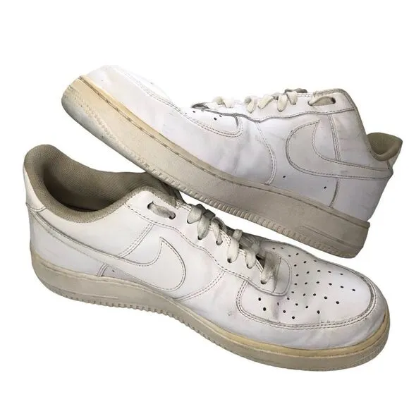 Nike Air Force Ones Iconic Low LE &quot;White/White&quot; Men's Shoes Size 12