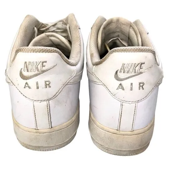 Nike Air Force Ones Iconic Low LE &quot;White/White&quot; Men's Shoes Size 12
