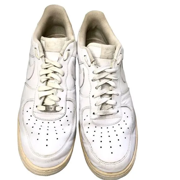 Nike Air Force Ones Iconic Low LE &quot;White/White&quot; Men's Shoes Size 12