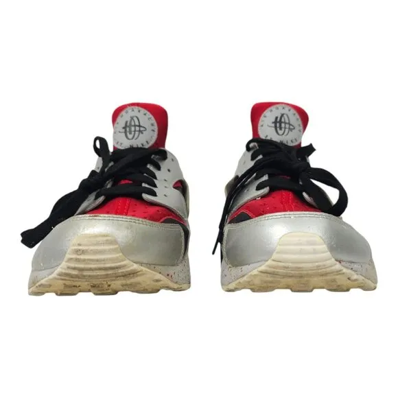 Nike Air Huarache Running Shoes Mens 9 Sneakers 777330 - 962 Silver Black Red