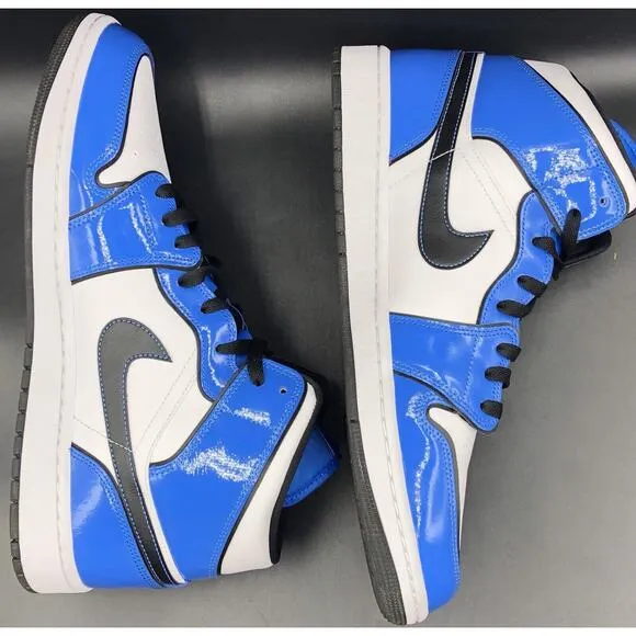 Nike Air Jordan 1 Mid SE Signal Blue Shoes Size 12 DD6834-402