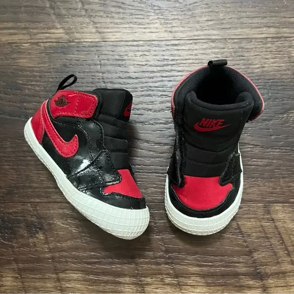 Nike air jordan 1 retro I AT3745-063 patent bred red black booties sneakers 4C