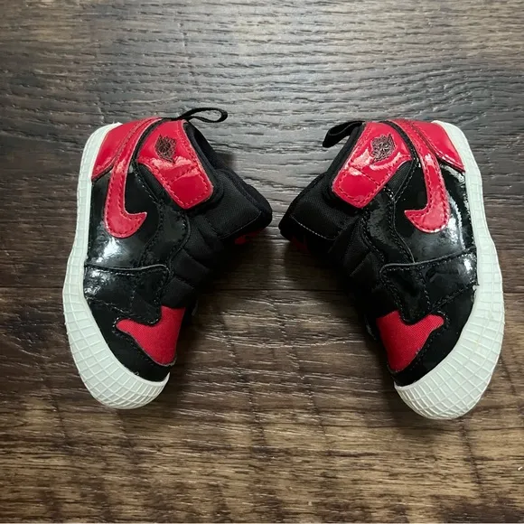 Nike air jordan 1 retro I AT3745-063 patent bred red black booties sneakers 4C