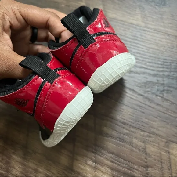 Nike air jordan 1 retro I AT3745-063 patent bred red black booties sneakers 4C