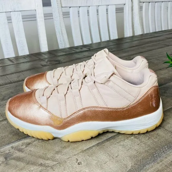 Nike Air Jordan 11 Low Metallic Rose Gold Red Sneakers Men’s Size 12