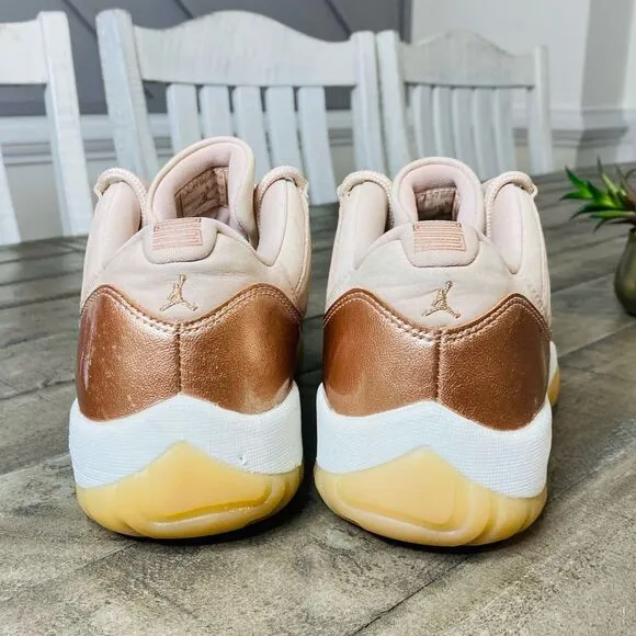 Nike Air Jordan 11 Low Metallic Rose Gold Red Sneakers Men’s Size 12