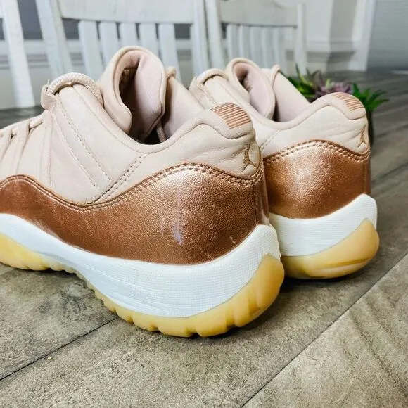 Nike Air Jordan 11 Low Metallic Rose Gold Red Sneakers Men’s Size 12