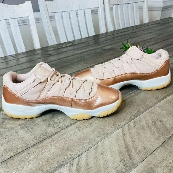 Nike Air Jordan 11 Low Metallic Rose Gold Red Sneakers Men’s Size 12