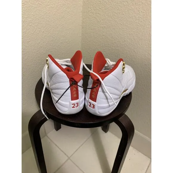 Nike Air Jordan 12 XII FIBA Shoes White Size 6.5