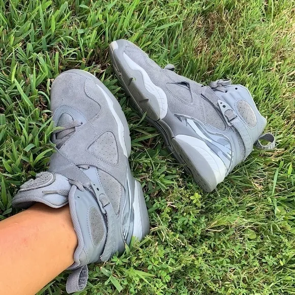Nike air JORDAN 8 retro gray suede shoes sneakers