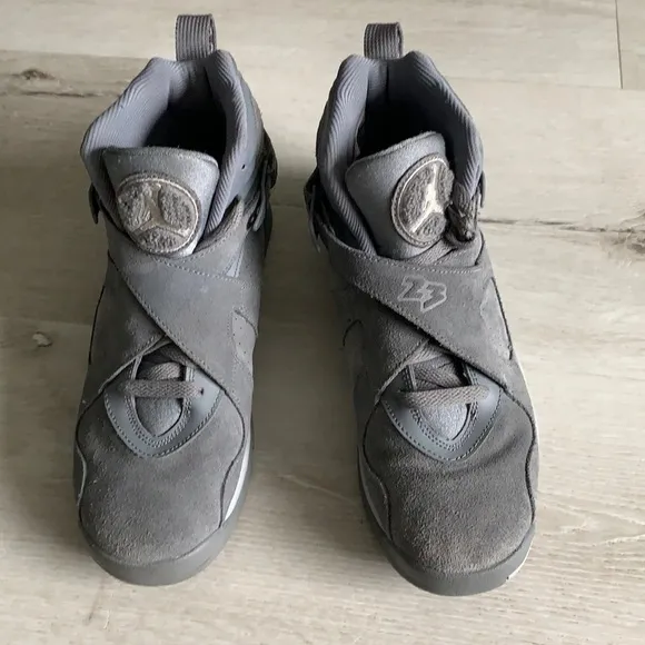Nike air JORDAN 8 retro gray suede shoes sneakers