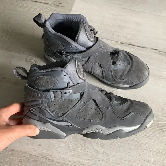 Nike air JORDAN 8 retro gray suede shoes sneakers