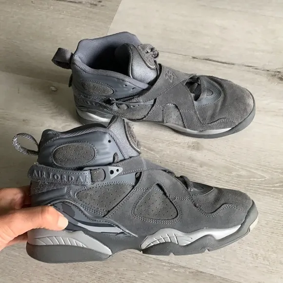 Nike air JORDAN 8 retro gray suede shoes sneakers