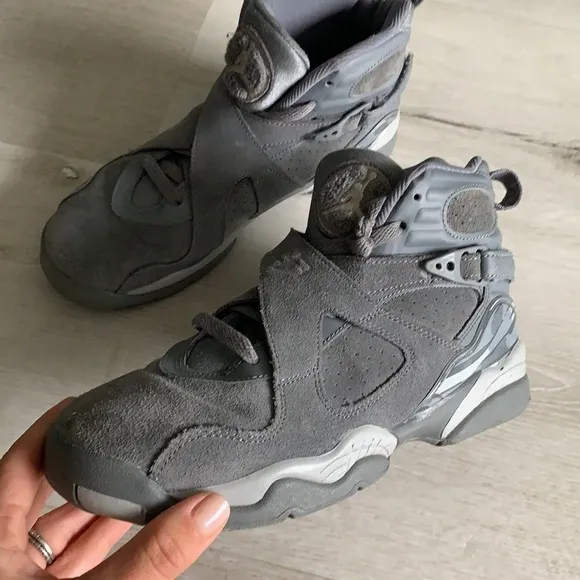 Nike air JORDAN 8 retro gray suede shoes sneakers