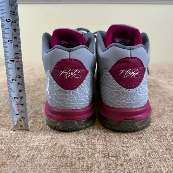 Nike Air Jordan Flight Origin 2 Mid-Top Grey/Fuchsia Sneakers Size 6.5 Y