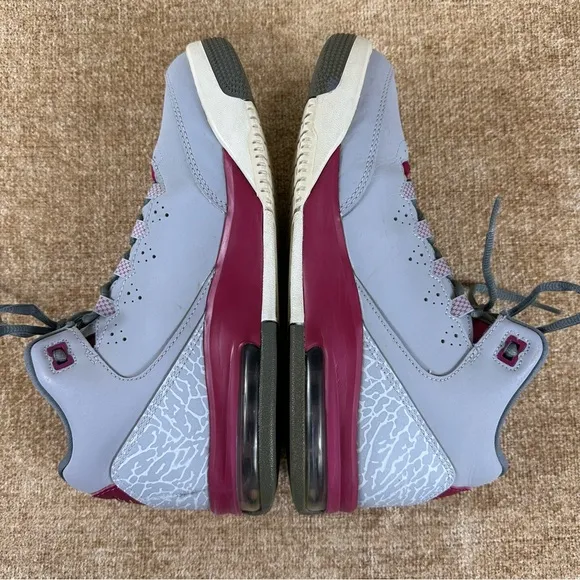 Nike Air Jordan Flight Origin 2 Mid-Top Grey/Fuchsia Sneakers Size 6.5 Y