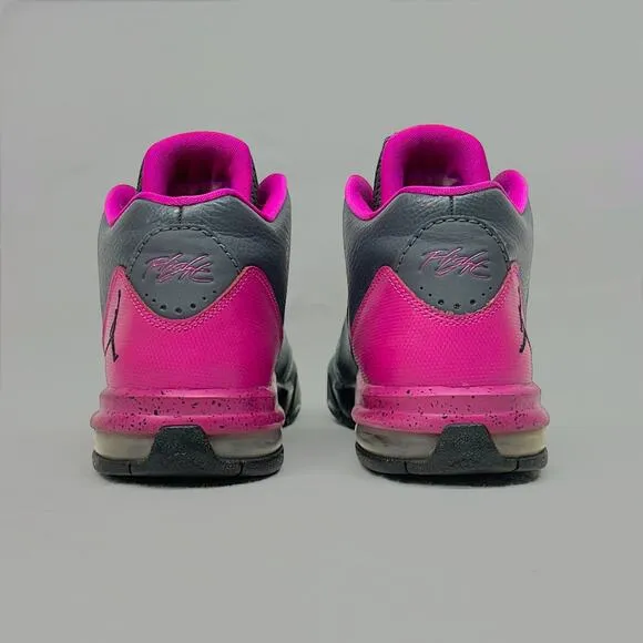 Nike Air Jordan Flight Pink &amp; Grey Kids’ Basketball Sneakers Sz: 6Y