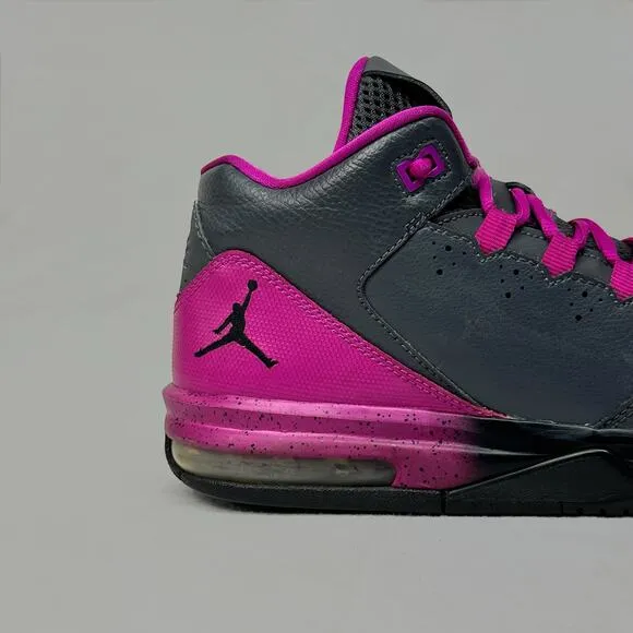 Nike Air Jordan Flight Pink &amp; Grey Kids’ Basketball Sneakers Sz: 6Y