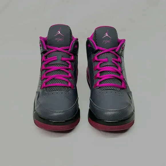 Nike Air Jordan Flight Pink &amp; Grey Kids’ Basketball Sneakers Sz: 6Y
