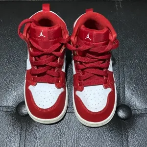 Nike Air Jordan Red &amp; White Toddler Sneakers