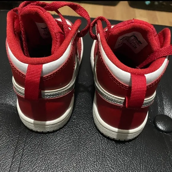 Nike Air Jordan Red &amp; White Toddler Sneakers